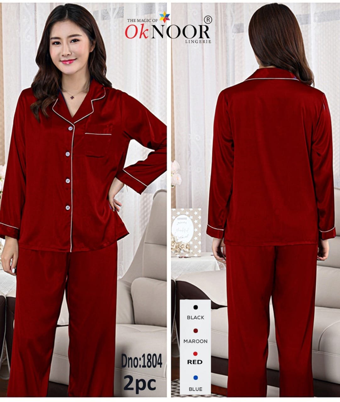 Eetoh 2 Piece Nighty Set Elegant Sleepwear - Image 3
