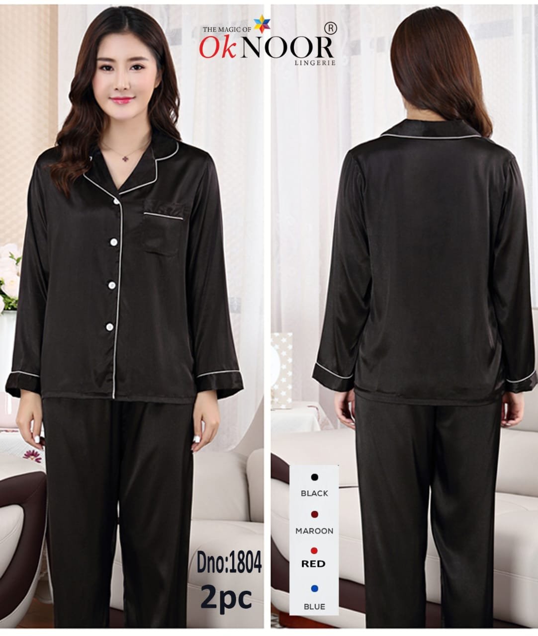 Eetoh 2 Piece Nighty Set Elegant Sleepwear - Image 5